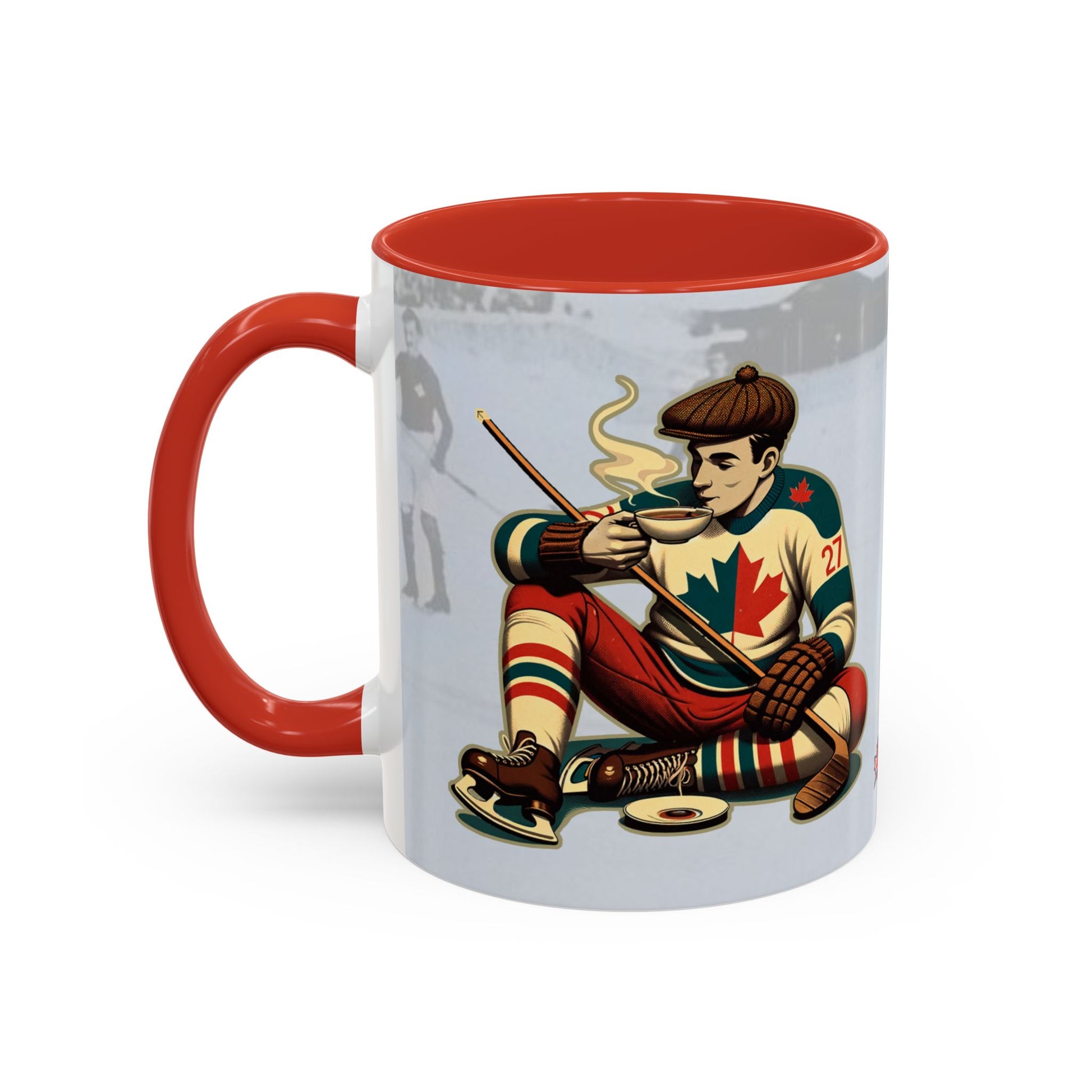 Vintage Hockey Coffee Mug - Canada and Scotland United - BritBoyDesigns