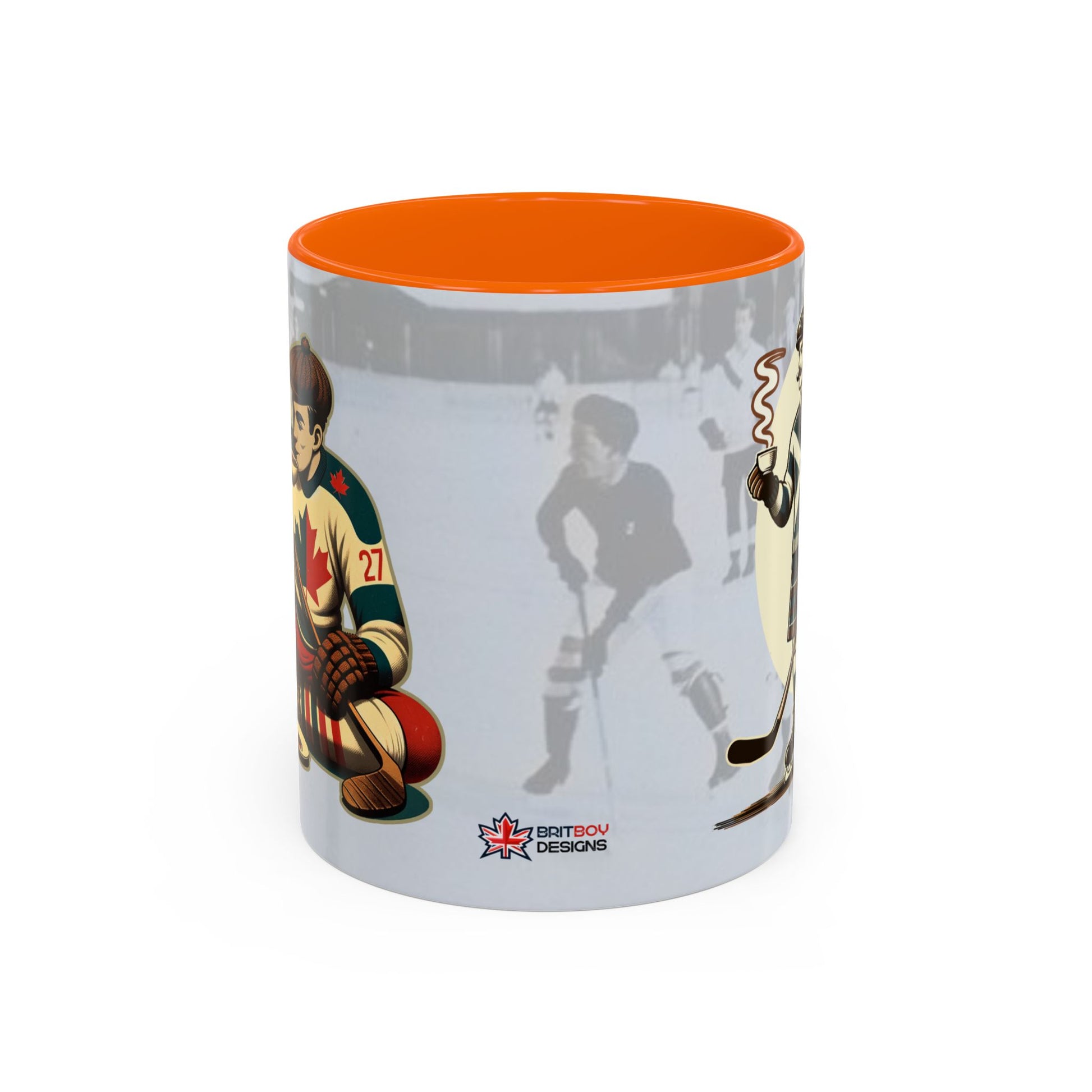 Vintage Hockey Coffee Mug - Canada and Scotland United - BritBoyDesigns