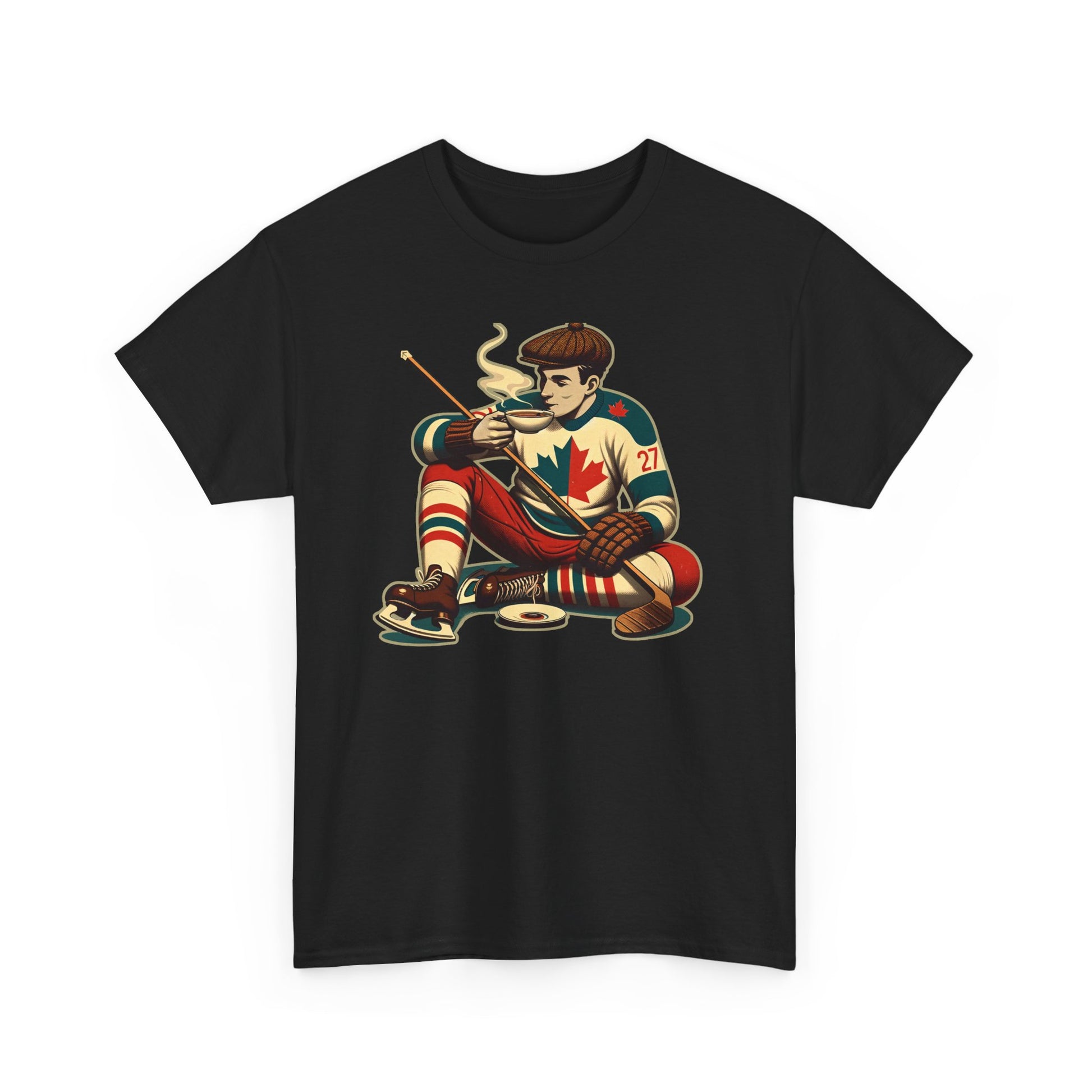 27 and Tea- Heavy Cotton T-Shirt with retro graphic - BritBoyDesigns
