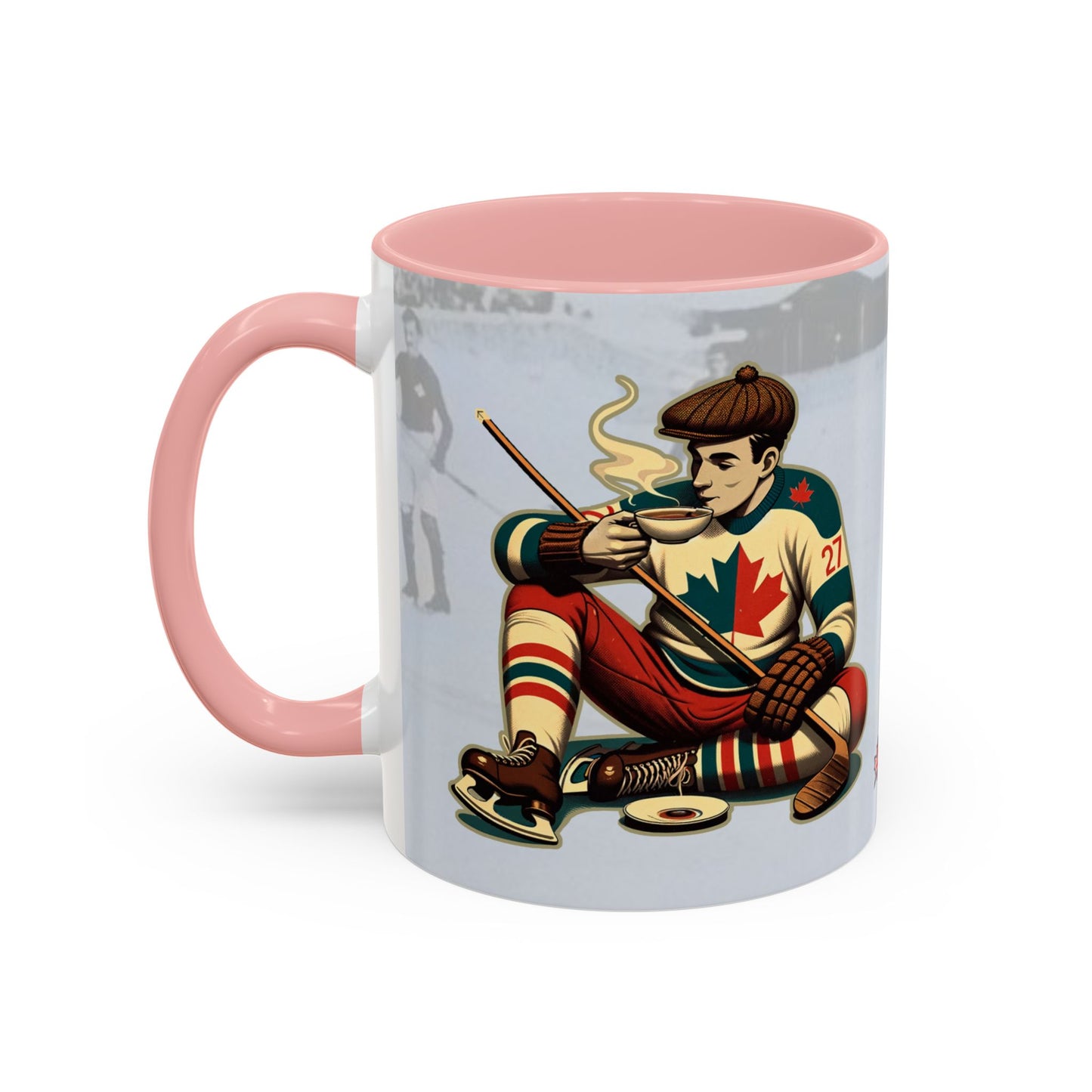 Vintage Hockey Coffee Mug - Canada and Scotland United - BritBoyDesigns