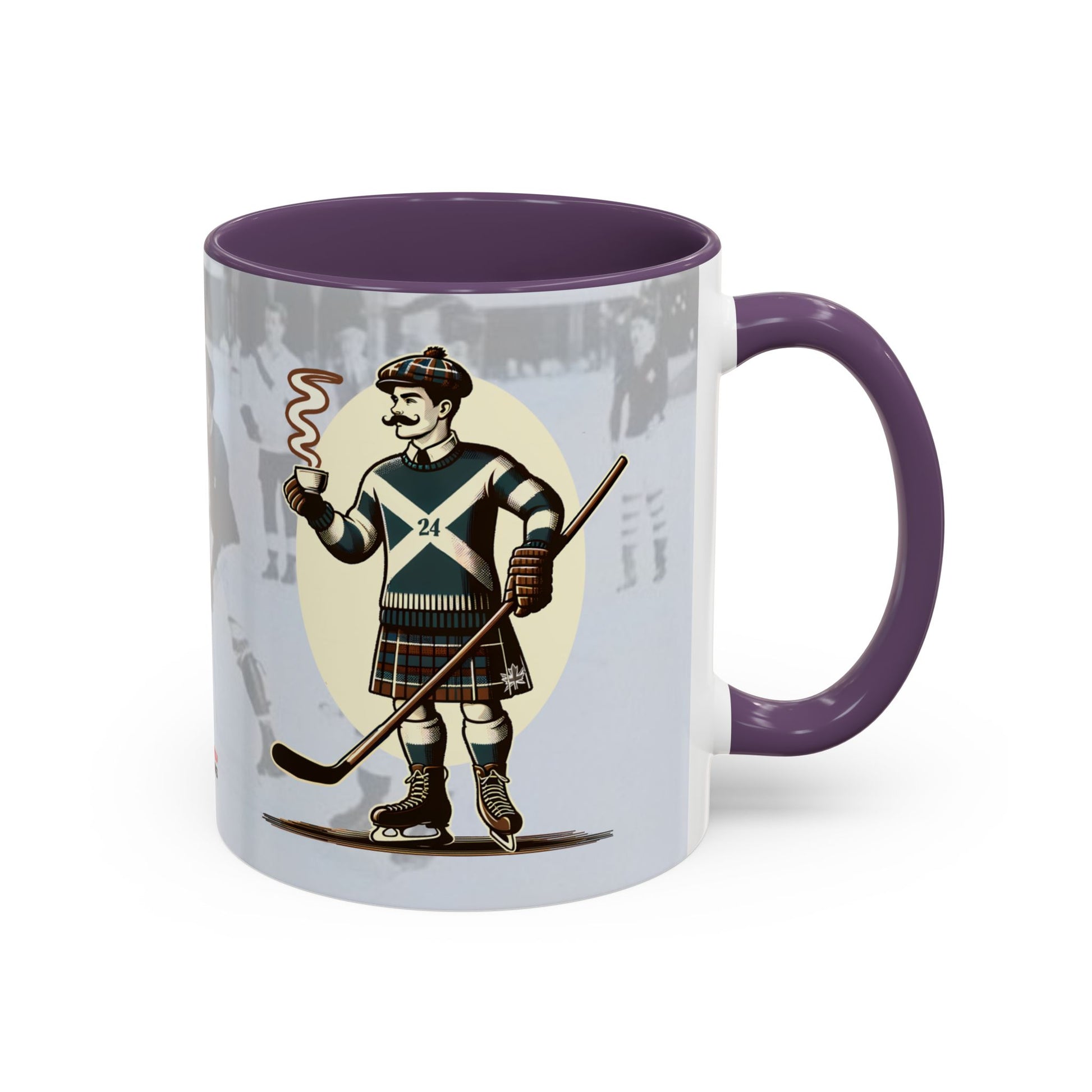 Vintage Hockey Coffee Mug - Canada and Scotland United - BritBoyDesigns