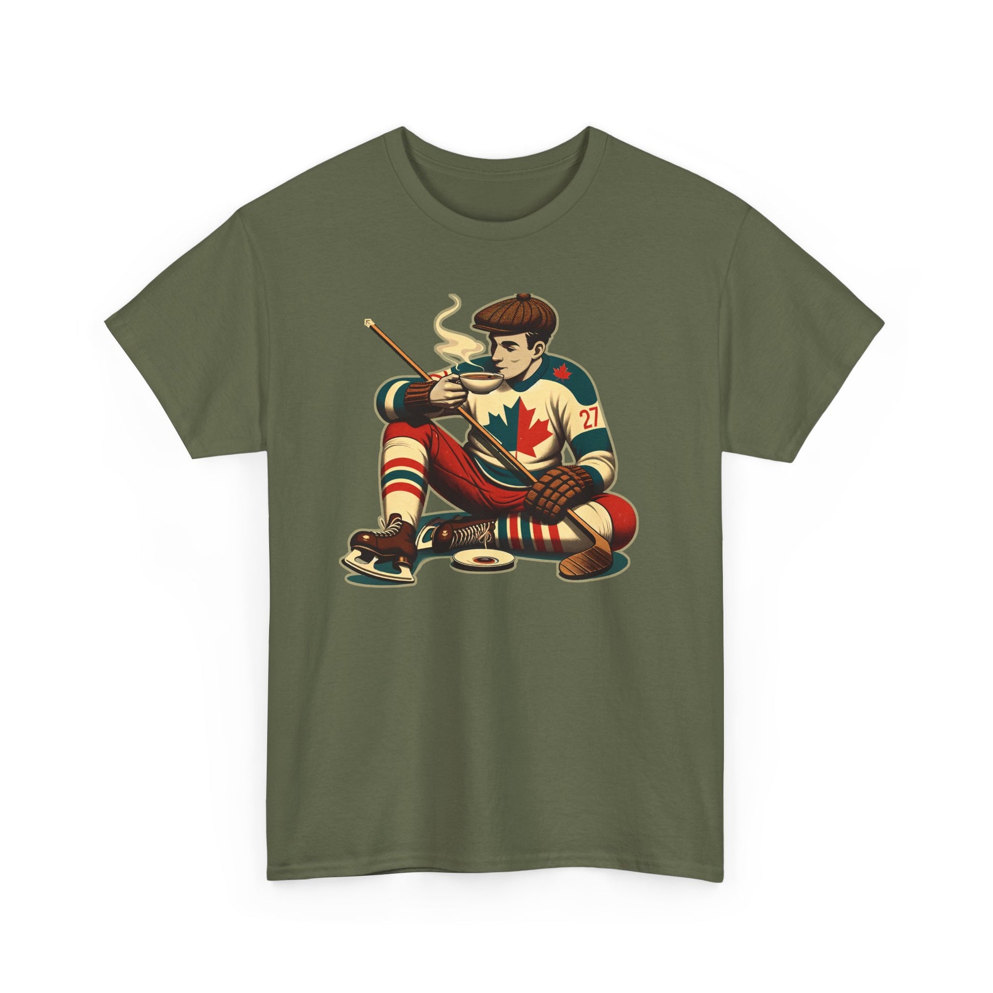 27 and Tea- Heavy Cotton T-Shirt with retro graphic - BritBoyDesigns