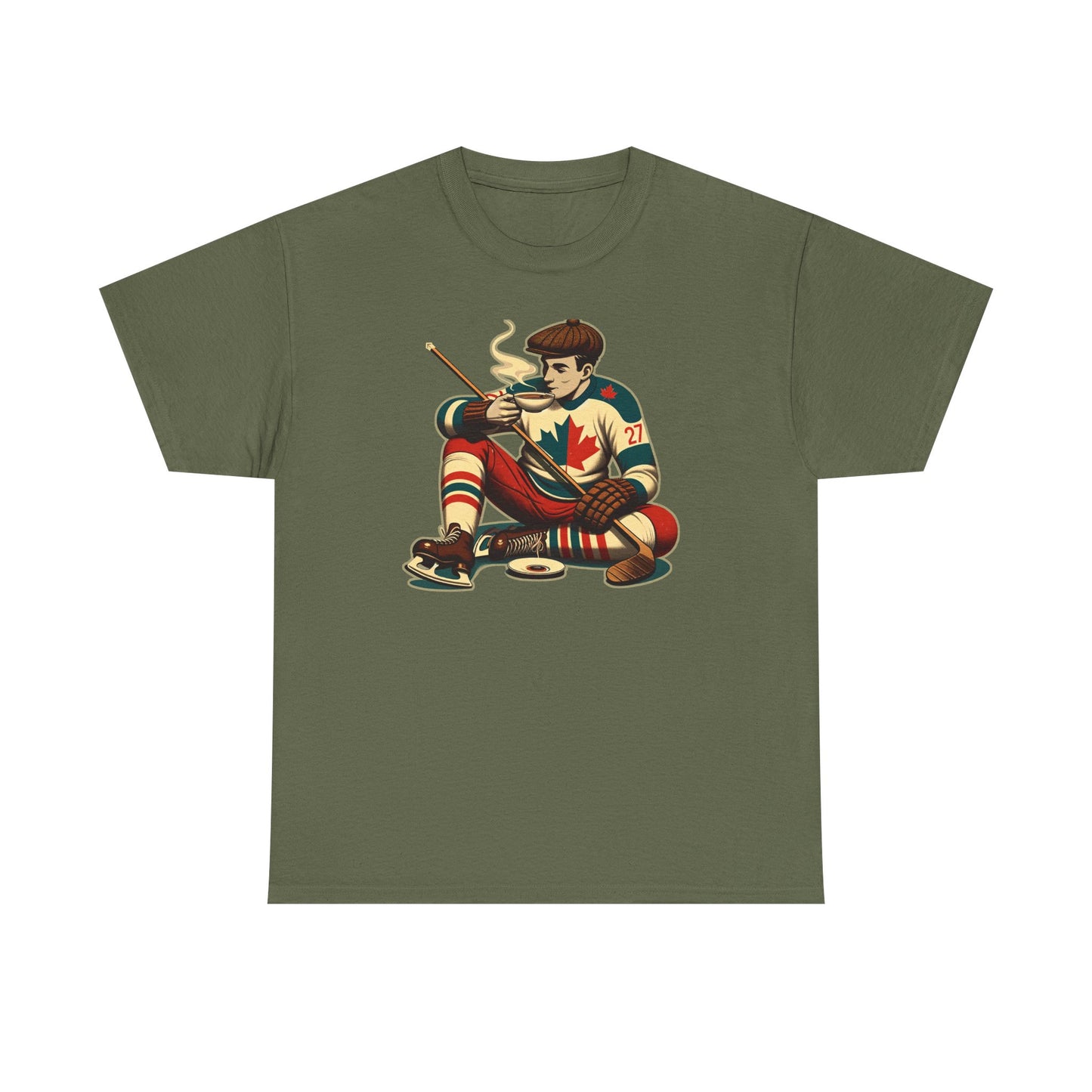 27 and Tea- Heavy Cotton T-Shirt with retro graphic - BritBoyDesigns