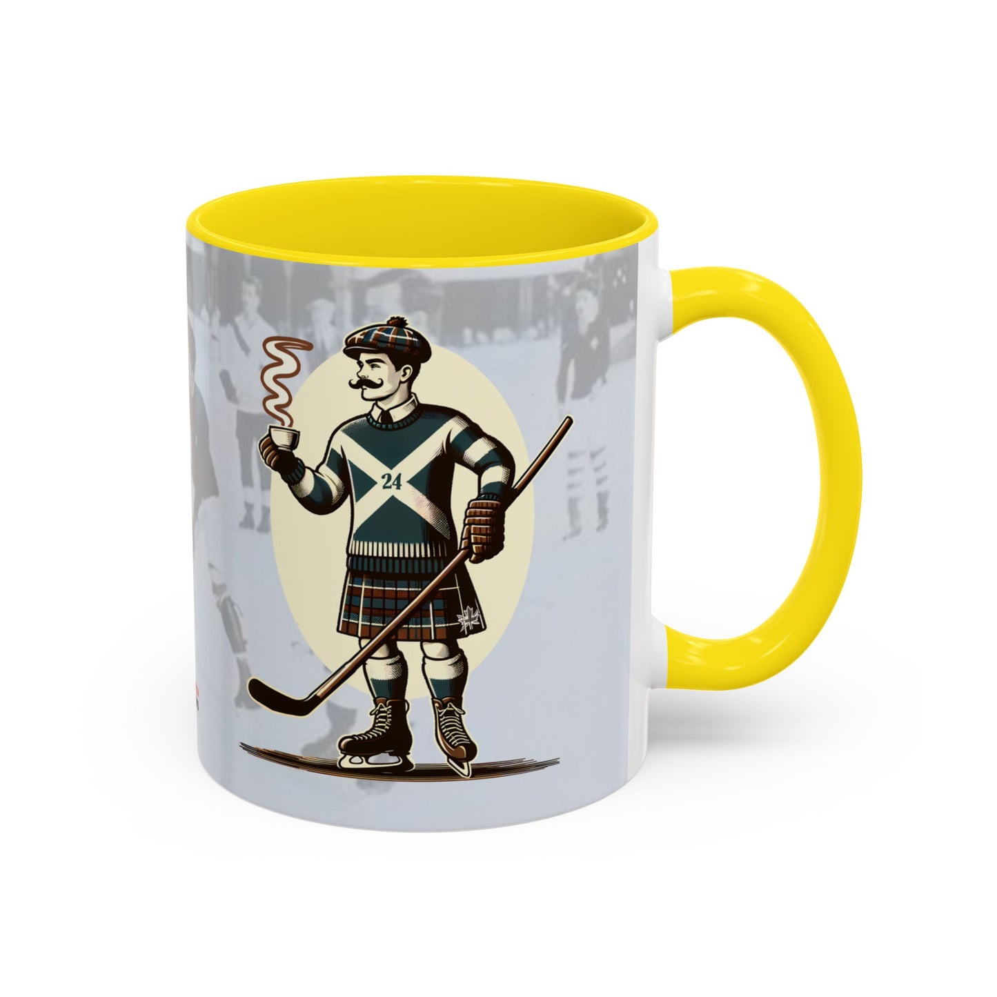 Vintage Hockey Coffee Mug - Canada and Scotland United - BritBoyDesigns
