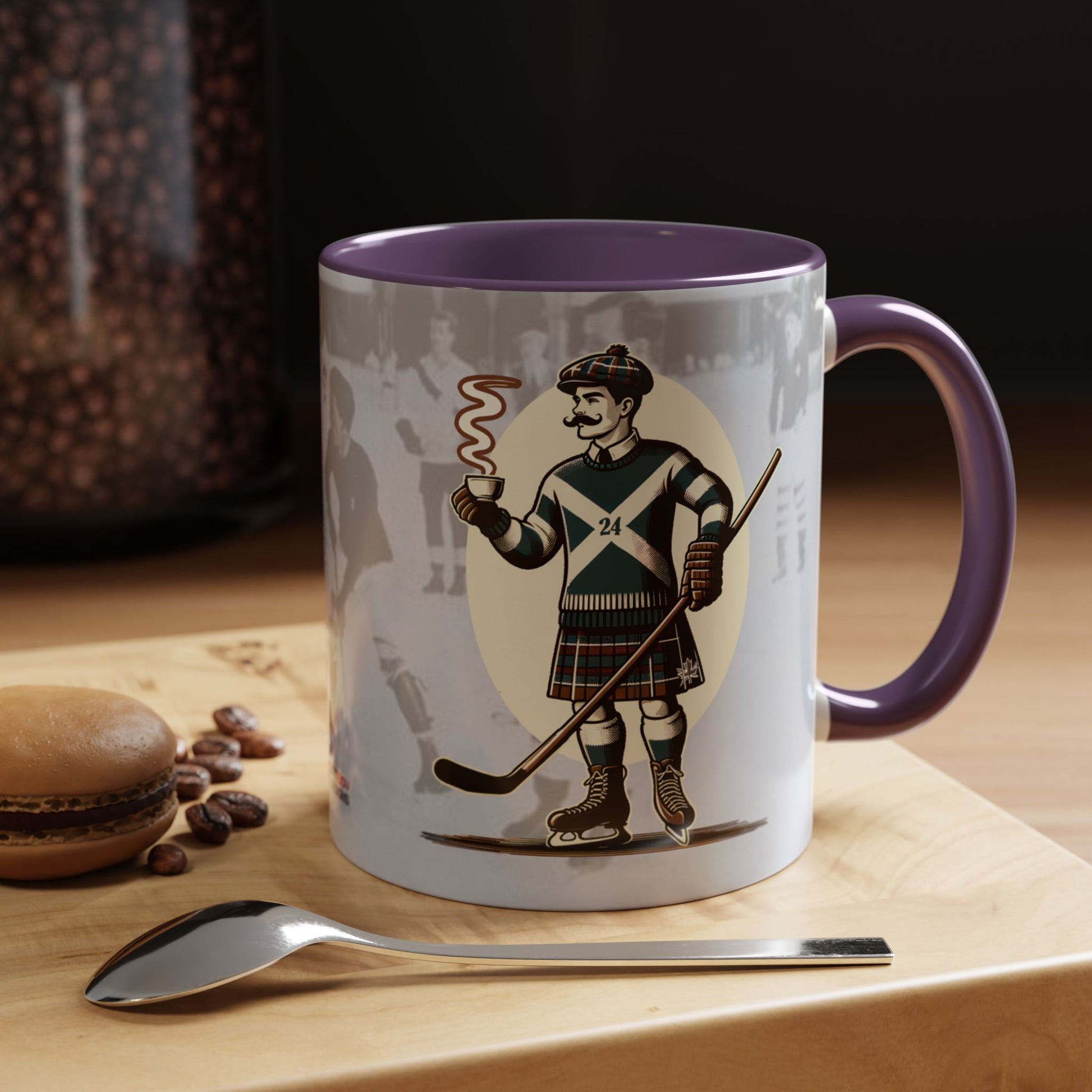 Vintage Hockey Coffee Mug - Canada and Scotland United - BritBoyDesigns