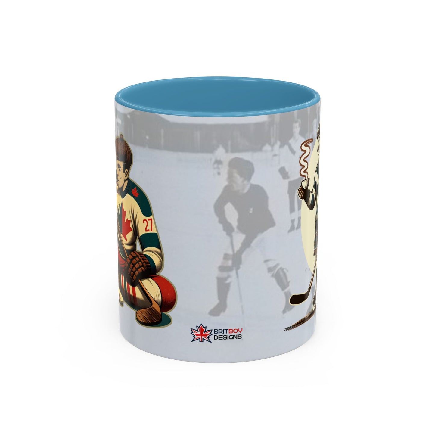 Vintage Hockey Coffee Mug - Canada and Scotland United - BritBoyDesigns