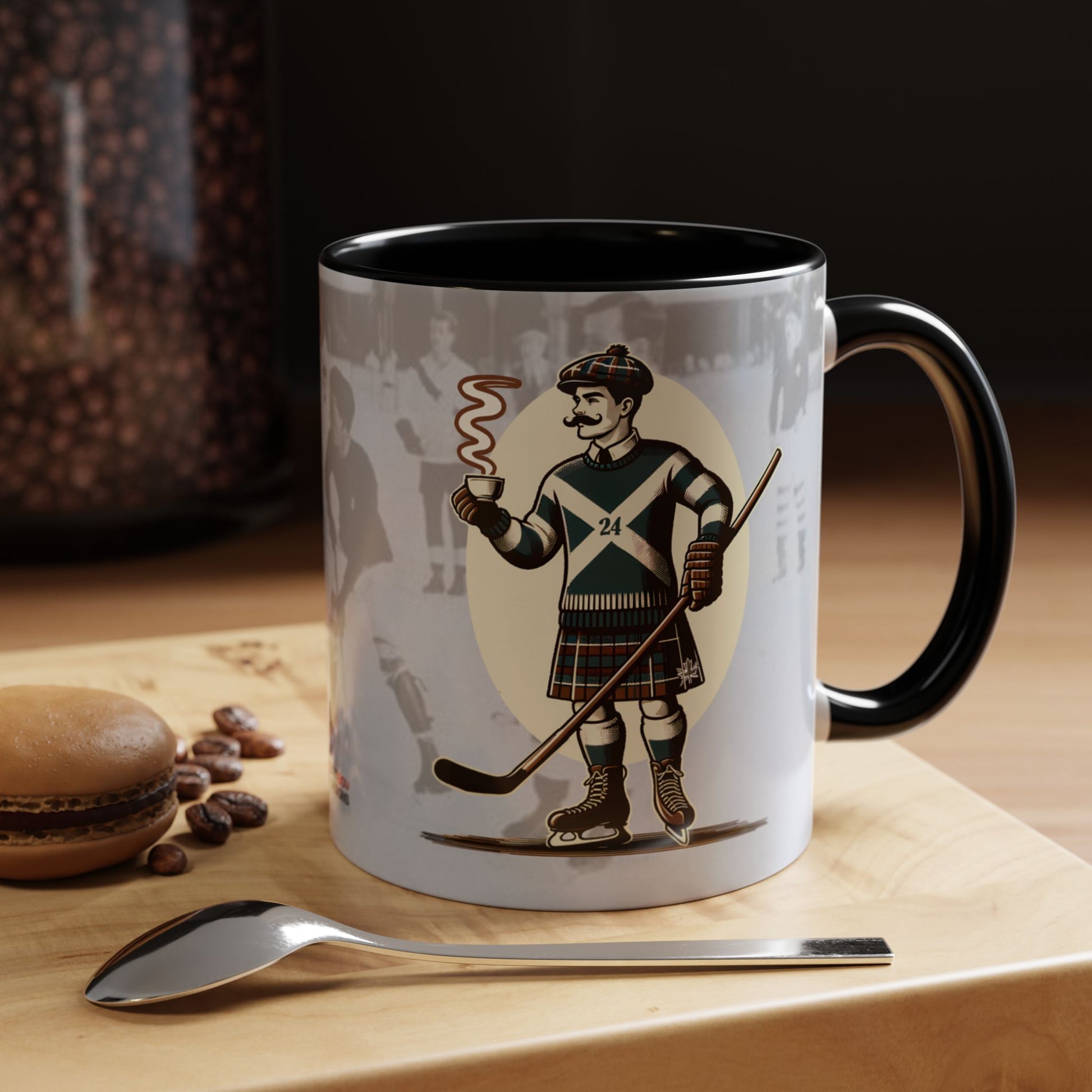 Vintage Hockey Coffee Mug - Canada and Scotland United - BritBoyDesigns