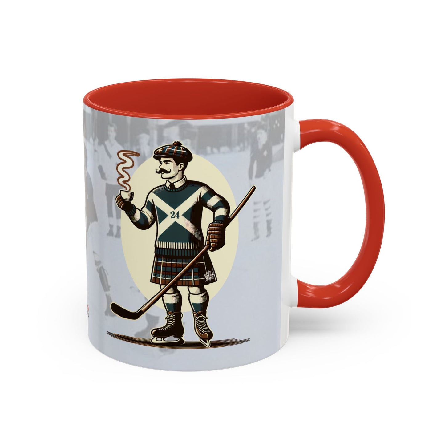 Vintage Hockey Coffee Mug - Canada and Scotland United - BritBoyDesigns