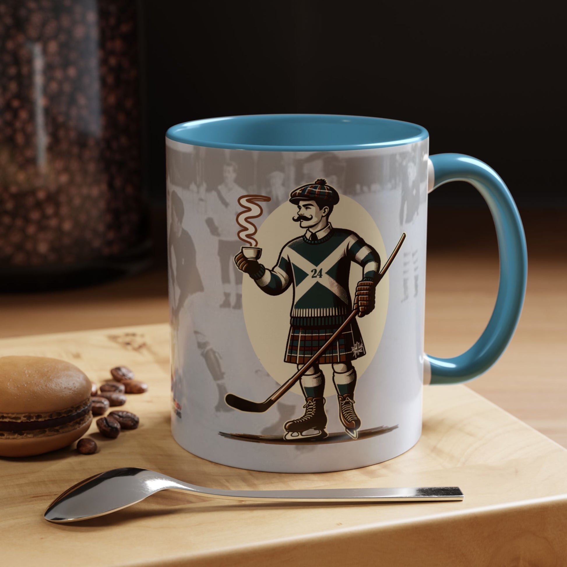 Vintage Hockey Coffee Mug - Canada and Scotland United - BritBoyDesigns