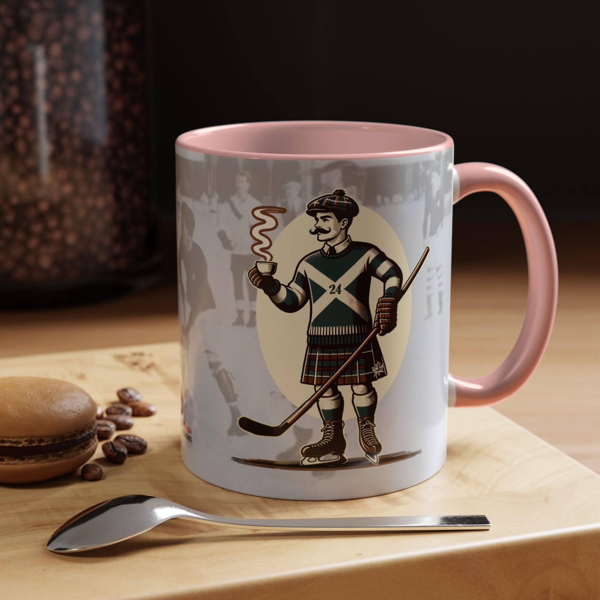 Vintage Hockey Coffee Mug - Canada and Scotland United - BritBoyDesigns