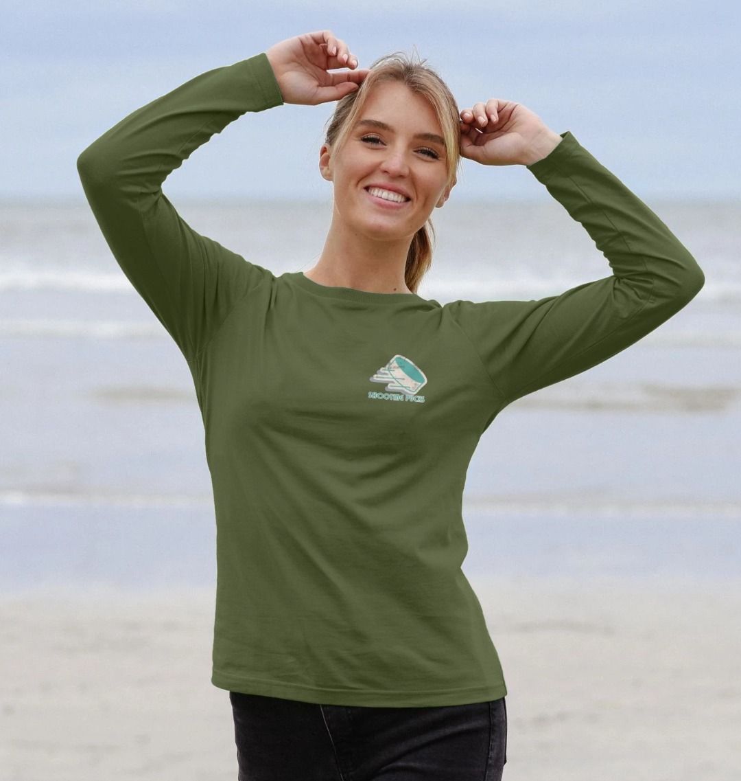 Shooting Pucks Long Sleeve Women's - BritBoyDesigns