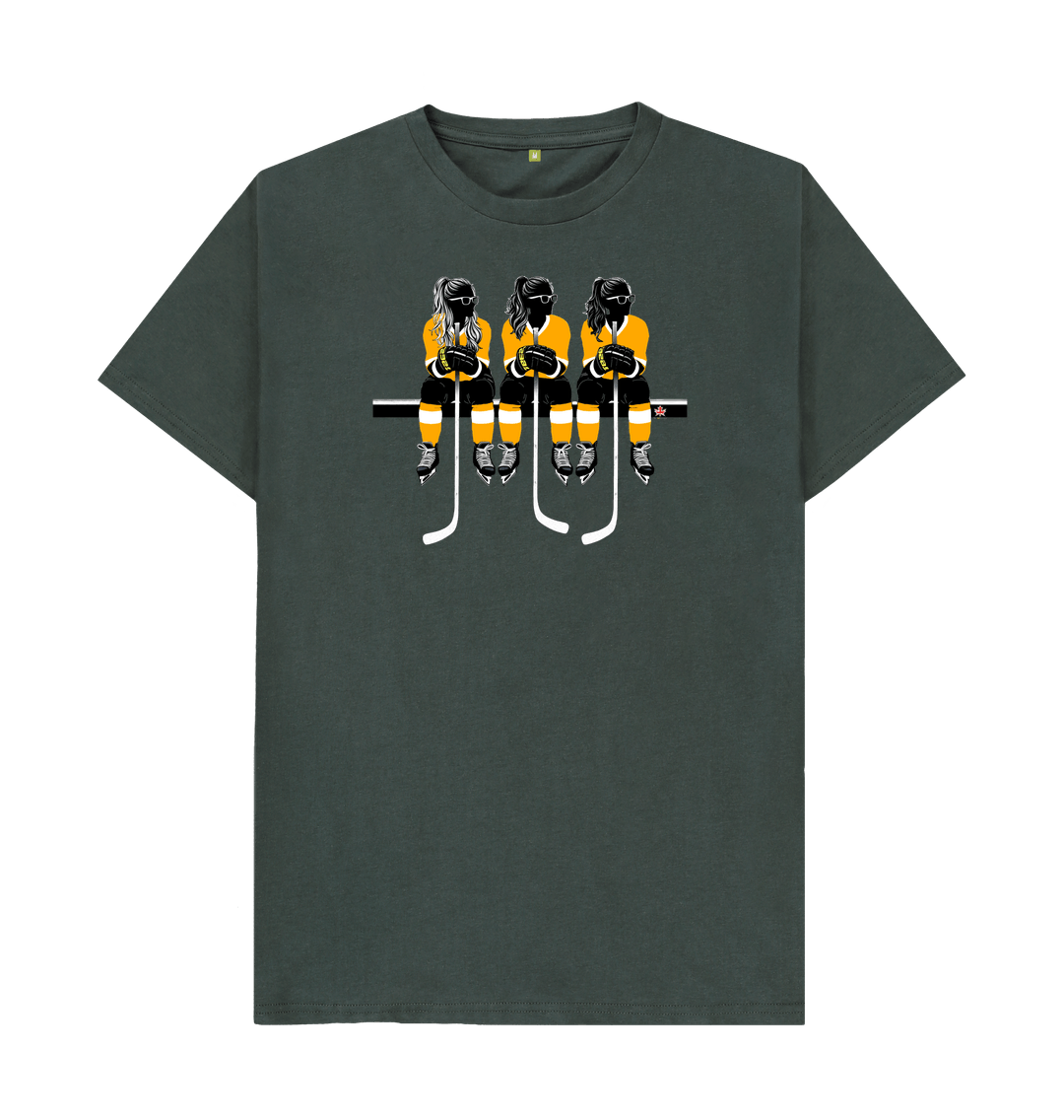 Dark Grey Benched Women Power- Yellow Shirt