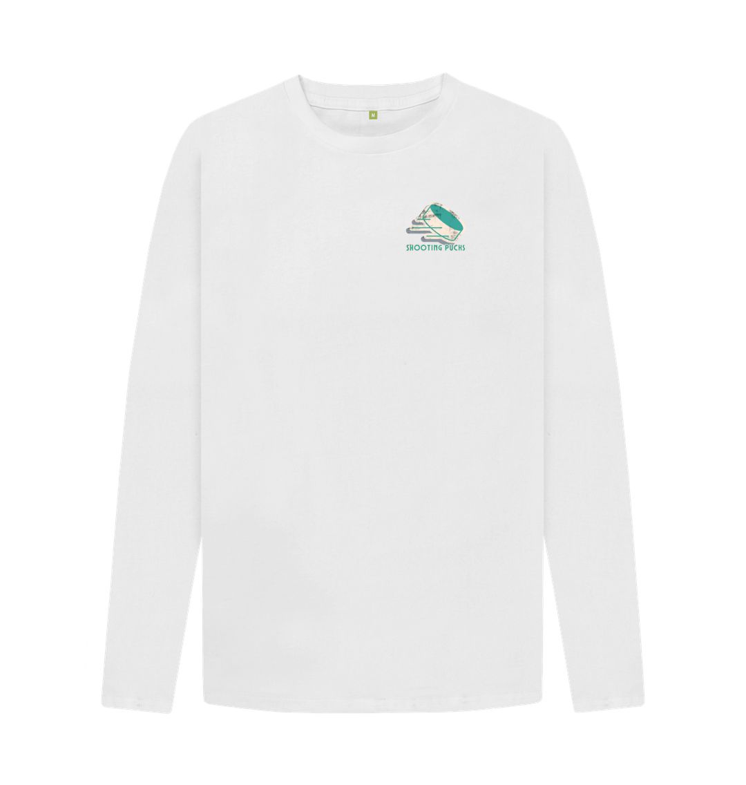 White Shooting Pucks Long Sleeve T-Shirt Men's