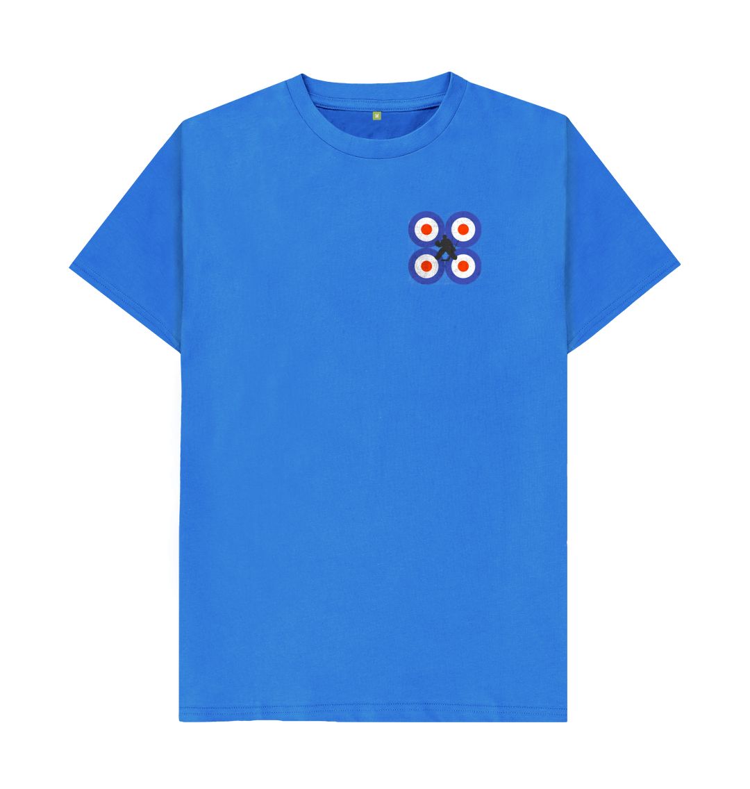 Bright Blue 4 Target and a Goalie (small logo)