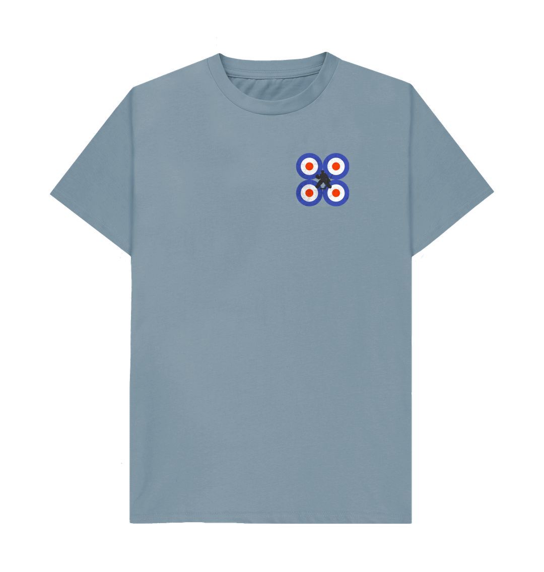 Stone Blue 4 Target and a Goalie (small logo)