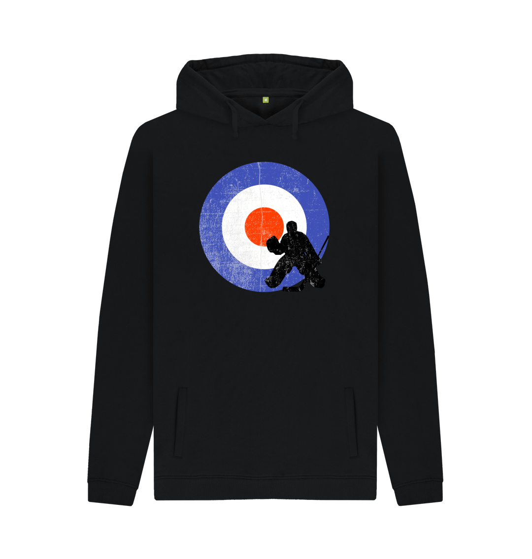 Black Printed Hoody Front