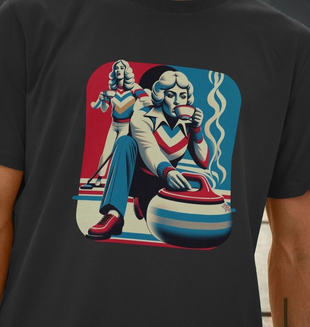 Relaxed Retro Curling T-shirt | Men's - BritBoyDesigns