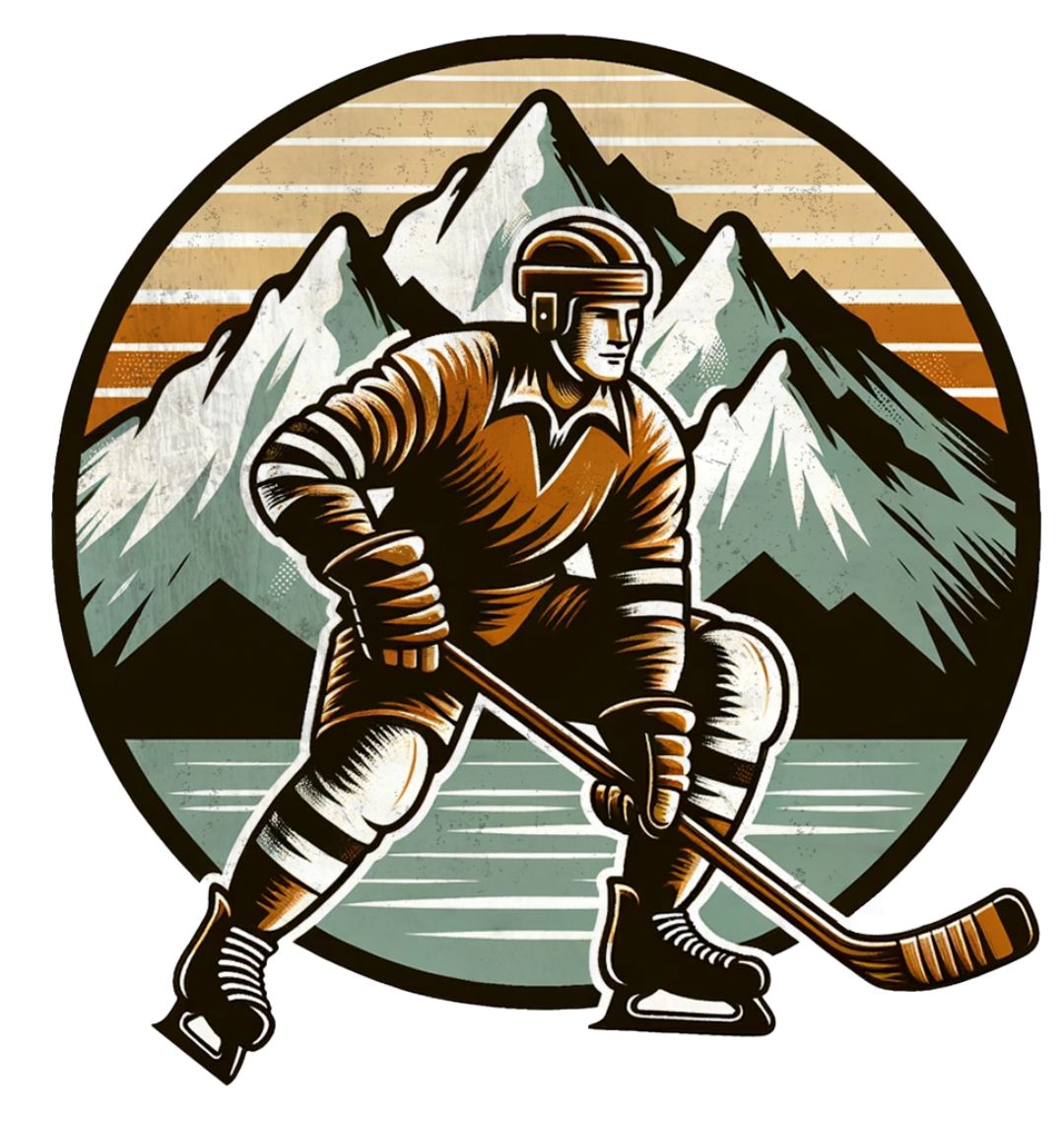 Retro - Vintage Mountaineer Ice Hockey T-Shirt - BritBoyDesigns