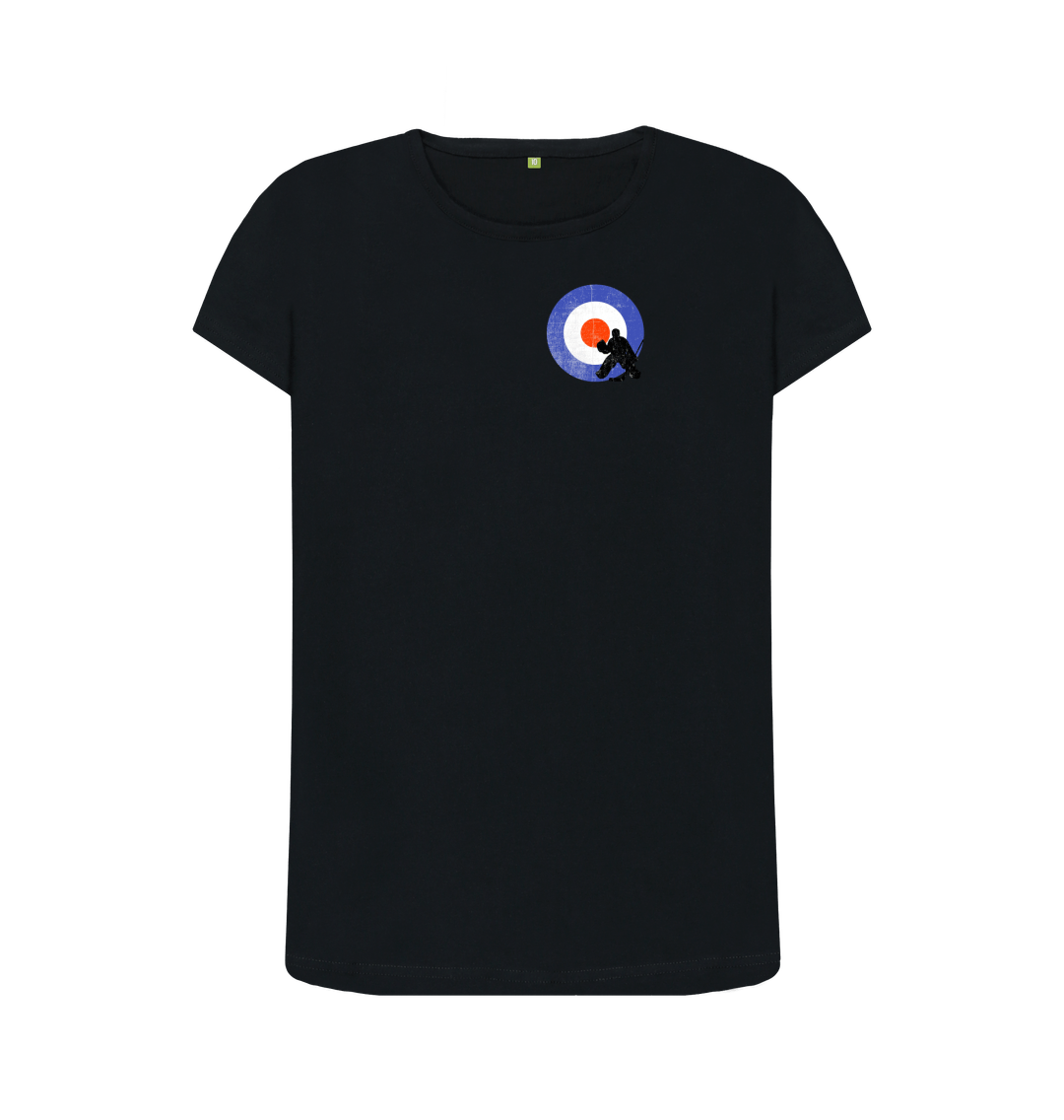 Black Printed T-shirt Front