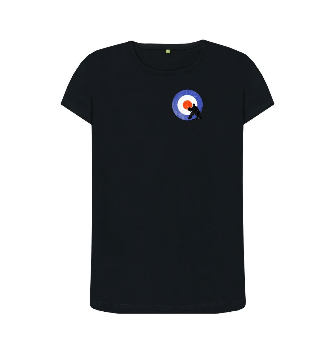 Black Target Protector - Scoop Neck Womens