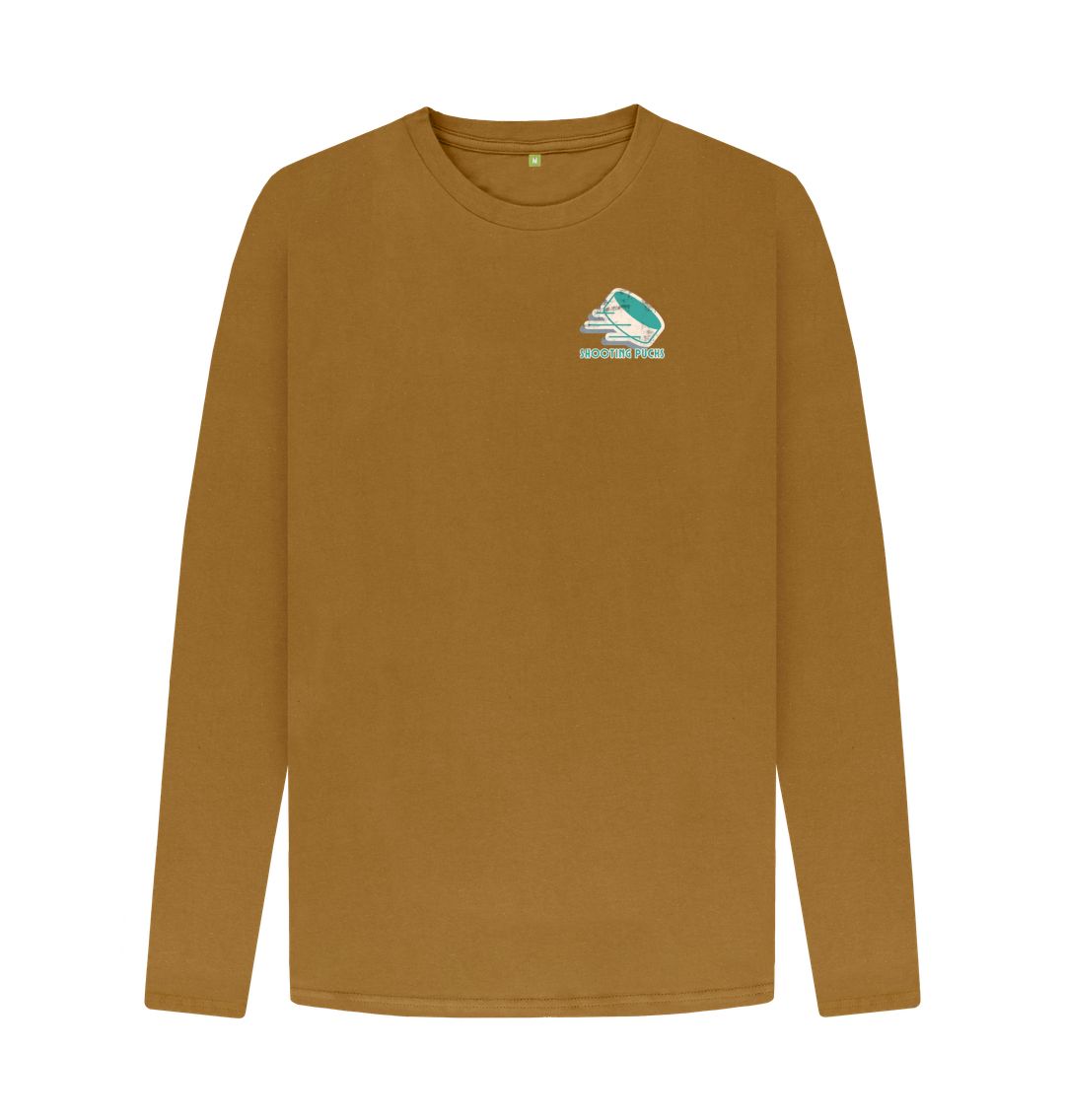 Brown Shooting Pucks Long Sleeve T-Shirt Men's