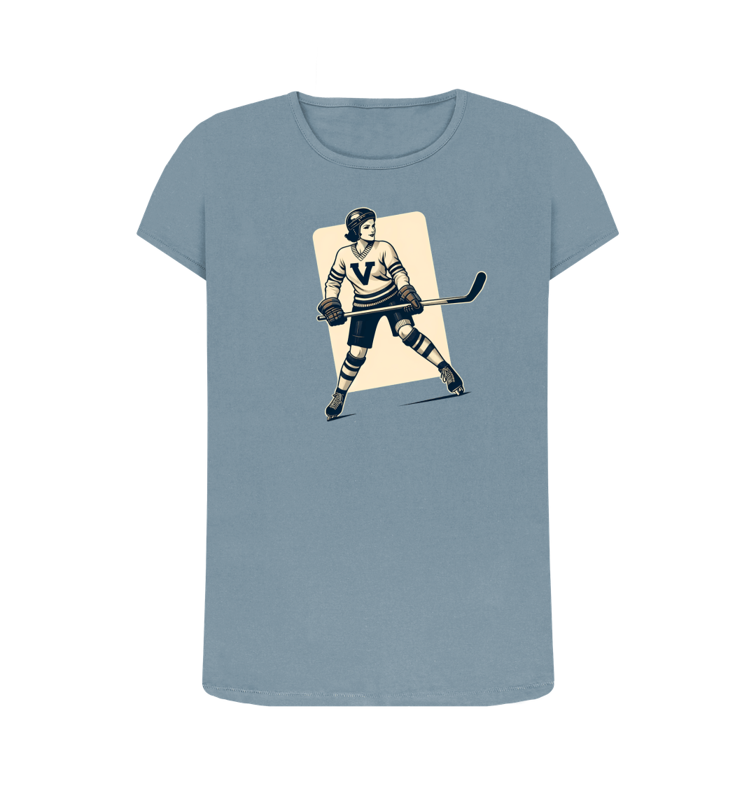 Stone Blue Printed T-shirt Front