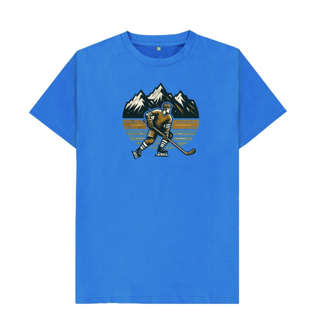 Bright Blue Retro Skater on Ice