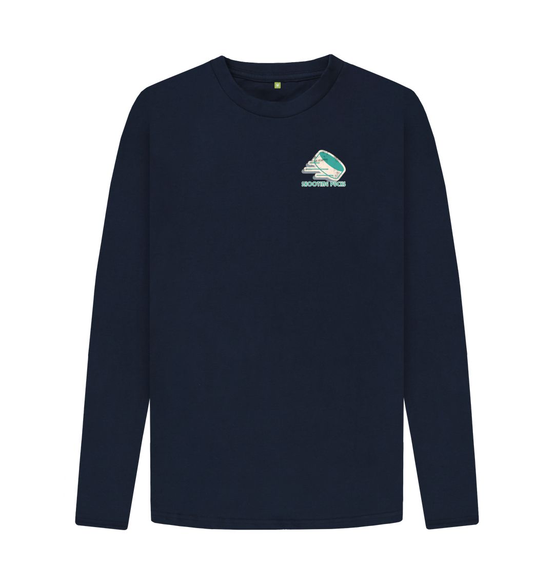 Navy Blue Shooting Pucks Long Sleeve T-Shirt Men's