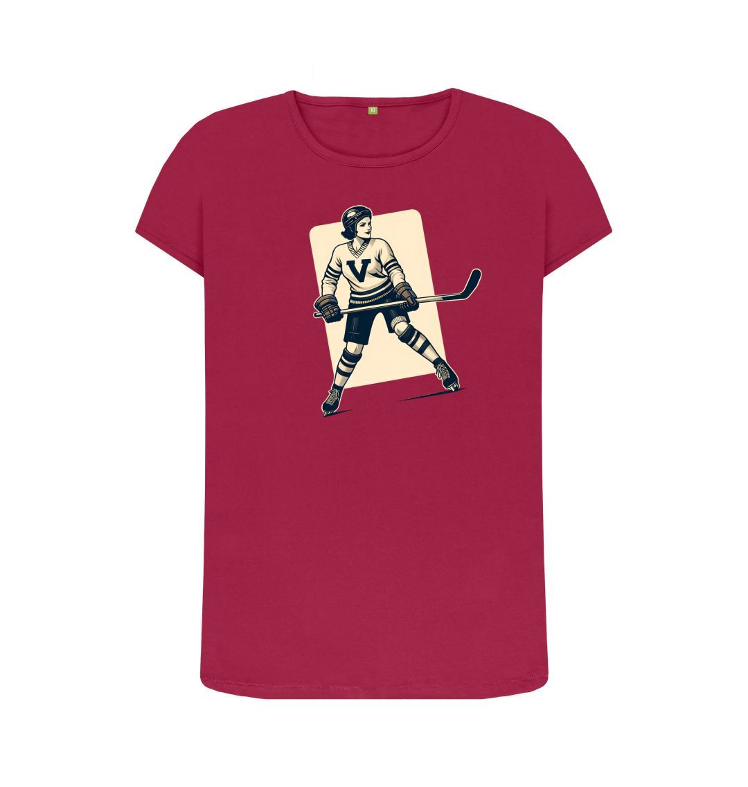 Cherry Women's Crew Neck - Vintage Hockey Player