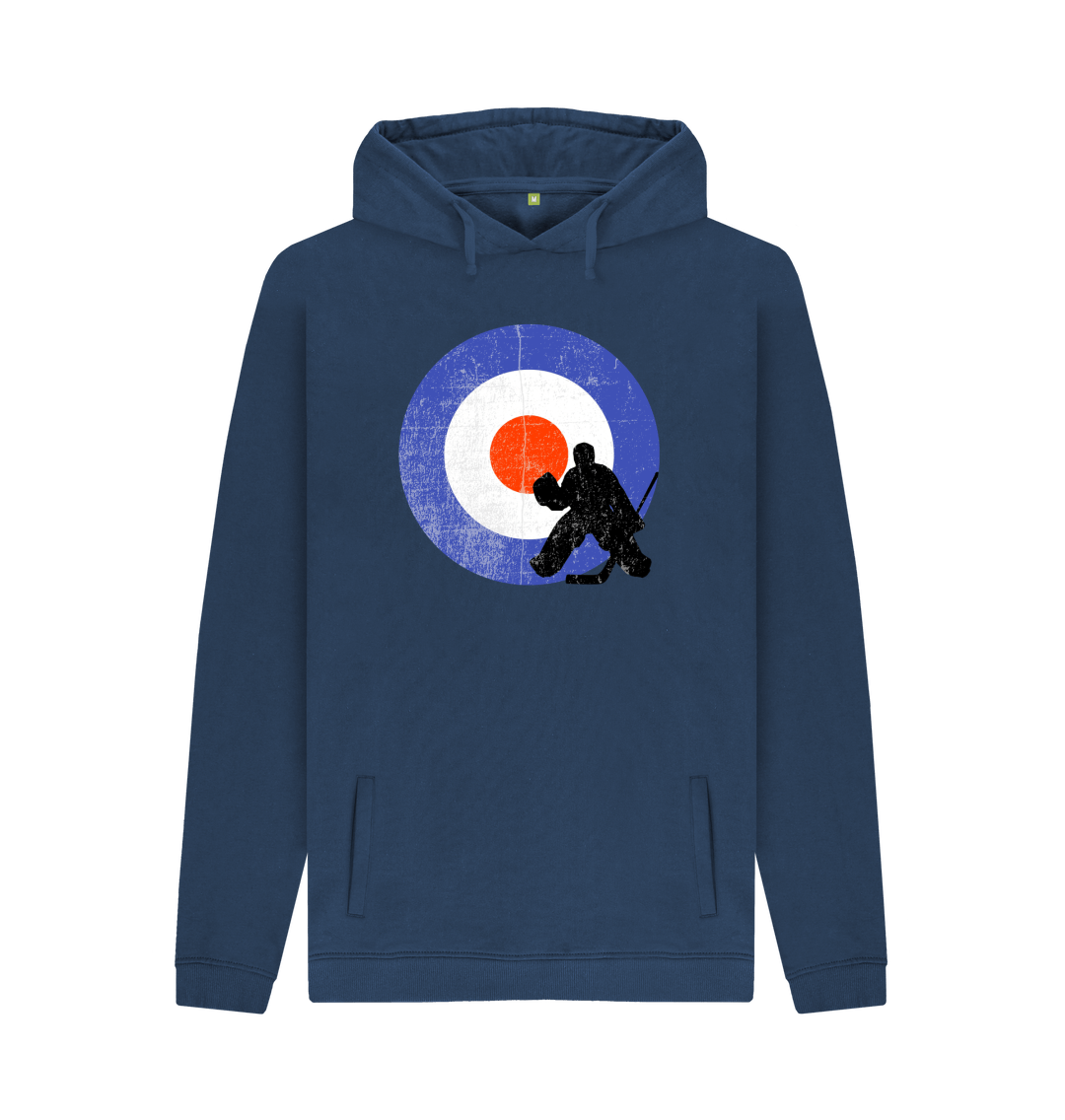 Navy Printed Hoody Front