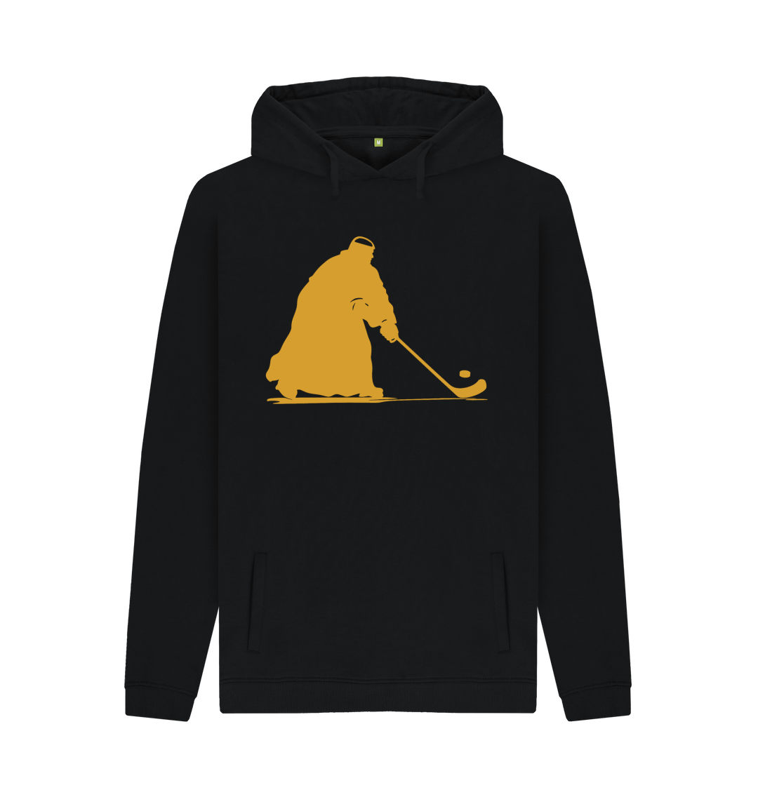 Black Printed Hoody Front
