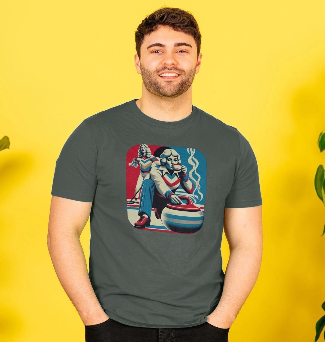 Relaxed Retro Curling T-shirt | Men's - BritBoyDesigns