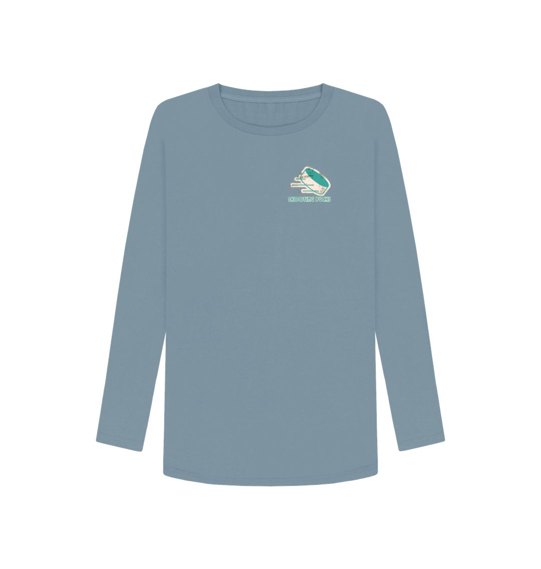 Stone Blue Shooting Pucks Long Sleeve Women's