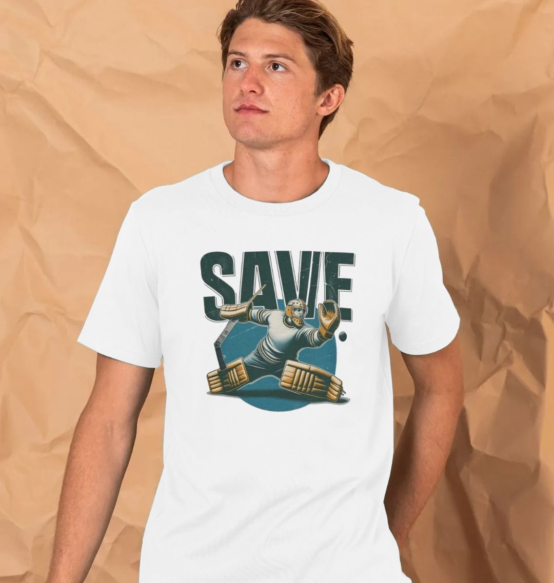 Retro - Save, the Ice Hockey Goal Keeper - BritBoyDesigns