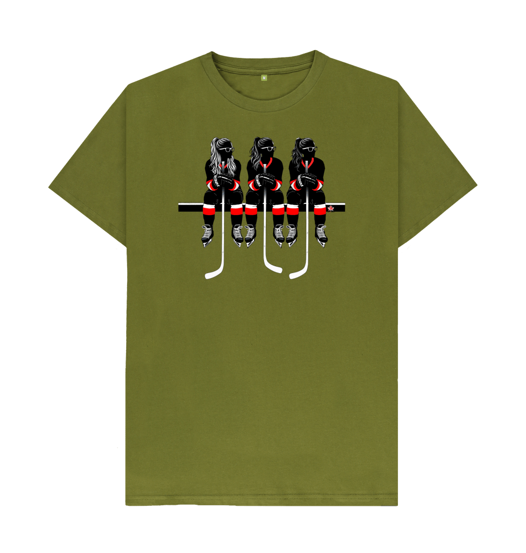 Moss Green Red-White Bench Unisex t-shirt